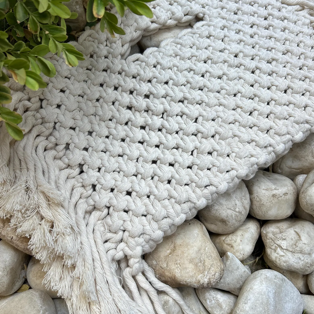 Handmade Macramé Cotton Fringe Bohemian Tote Bag Handbag